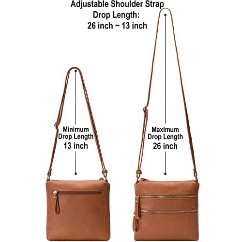 Solene Small Multi-Zip Pocket Crossbody Travel Purse