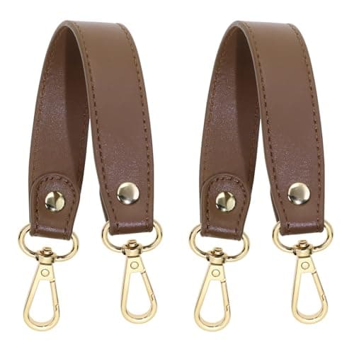 PENTA ANGEL PU Leather Purse Straps 2PCs 11" Handbag Tote Replacement Handle Straps — Brown