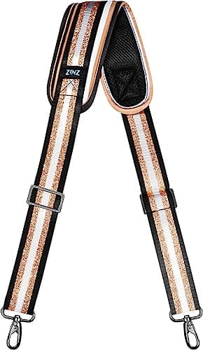 Padded Shoulder Strap Replacement for ZINZ Bag — Black Gold