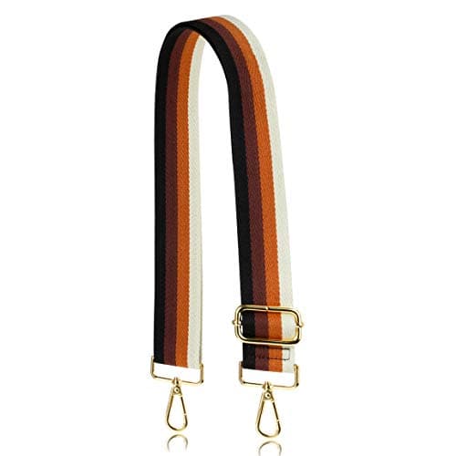 Allzedream Purse Strap Replacement Crossbody Handbag Stripe Wide Adjustable — Stripe Brown