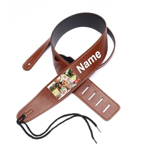 OXYEFEI Custom Engraved 2.5" Wide Adjustable Bass Guitar Strap Gifts