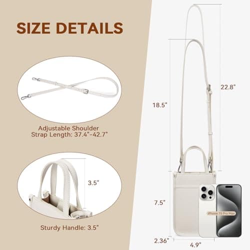 BOSTANTEN Women's Mini Crossbody Tote with Adjustable Strap