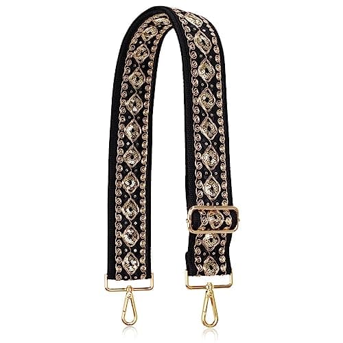 Allzedream Embroidered Lace Sequins Crossbody Handbag Strapreplacement — Sequin Black