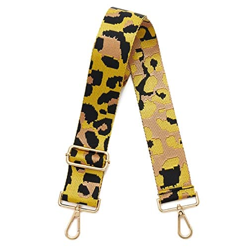 DOAPMLL Adjustable Gold Hardware Canvas Shoulder Strap for Women's Crossbody Purse — Leopard07