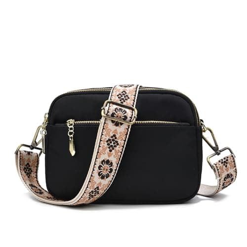 Adjustable Replacement Shoulder Strap for Crossbody Bags, Retro Jacquard Embroidery Design