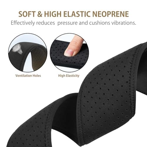 Electric Guitar & Bass Strap, Adjustable 44-54", Padded Pick Holder & Locks