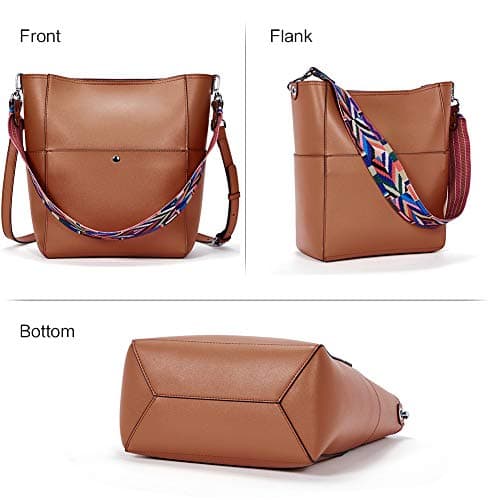 BROMEN Women's Leather Hobo Bag Designer Shoulder Purse