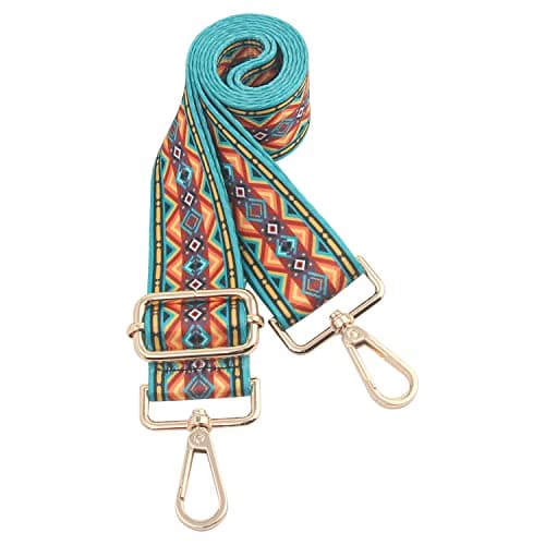 Chushui Replacement Crossbody Shoulder Strap for Handbag — Guitar Style Orange and Green
