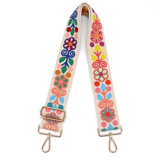 MIRIFRIGE Crochet Flower Purse Strap Shoulder Bag Replacement — Floral Seedlings Wh