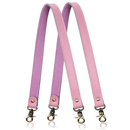 A Allzedream Genuine Leather Handbag Shoulder Strap & Replacement Purse 2 Pack — Pink