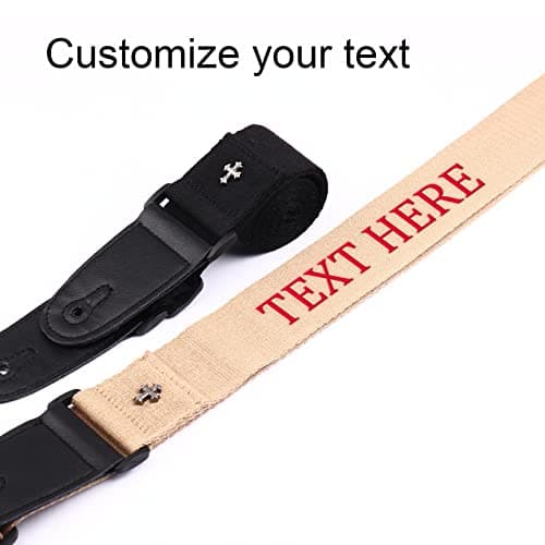 Personalized Embroidered Guitar Strap with Name