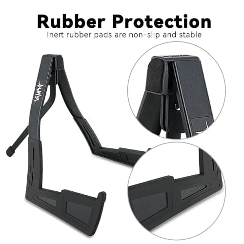 Metal Guitar Stand with Adjustable Height and Folding Design