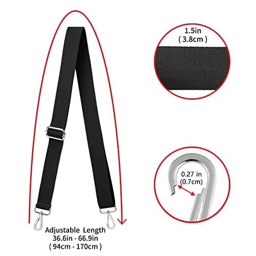 ZOOEASS Wide Shoulder Strap Solid Adjustable Crossbody Canvas Bag