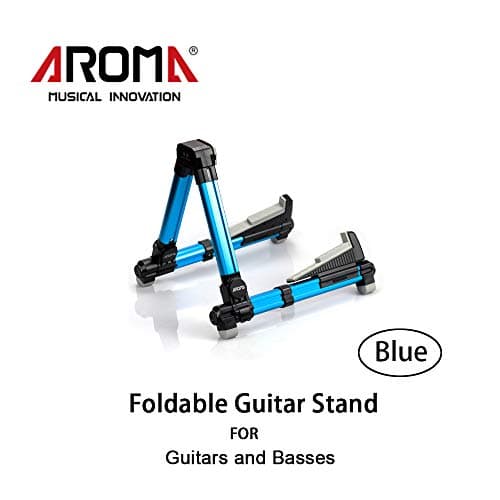 Adjustable Foldable Guitar Stand for Classical, Acoustic, Electric Guitars, Bass, and Ukulele - Ideal for Stage and Home Use