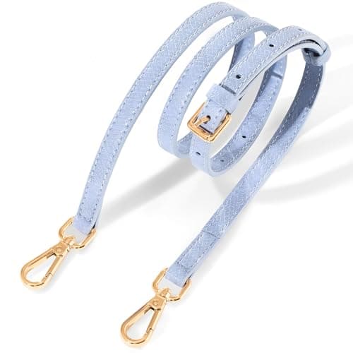 Hamdecro Leather Purse Strap Replacement, Crossbody & Shoulder Straps for Bags, Adjustable — Taro Purple