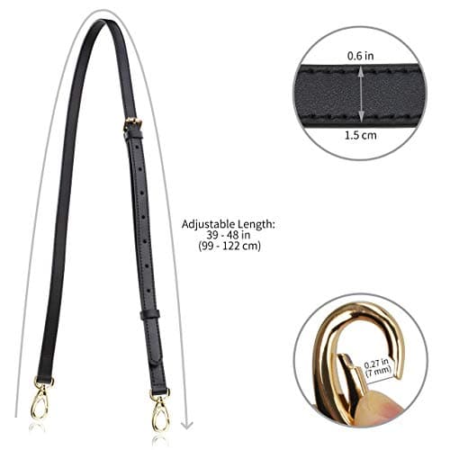 Allzedream Genuine Leather Crossbody Handbag Purse Strap Replacement Adjustable Long