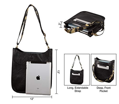 Vegan Leather Crossbody Bag with Adjustable Strap