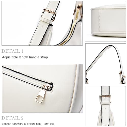 CROJUYI Small Crescent Shoulder Purse for Women