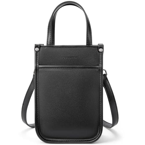 BOSTANTEN Women's Mini Crossbody Tote with Adjustable Strap — B02-black