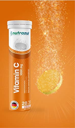 Nutrazul Vitamin C 1000mg Effervescent Tablets - Orange, 20's x 3 | Gluten Free