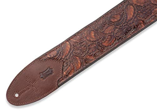 Levy's Leathers Sundance 3 Wide Embossed Guitar Strap - Geramium Whiskey
