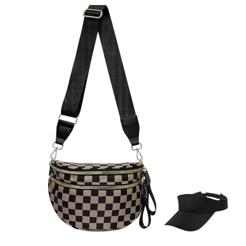 Nuvore Checkered Crossbody Bag, Stylish & Practical for Women — A02