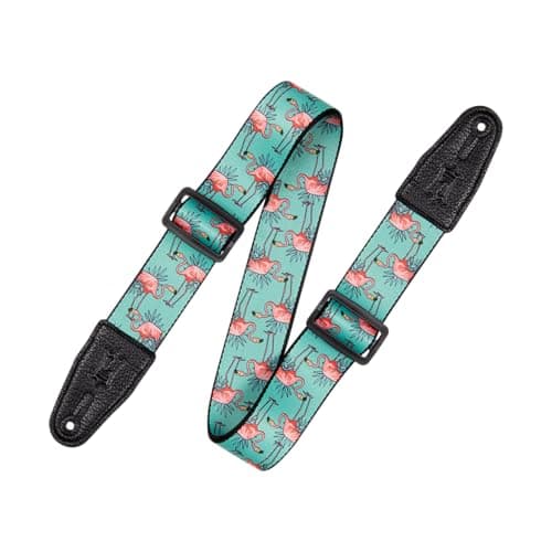 Levy's 2" Wide Polyester Guitar Strap — Flamingos