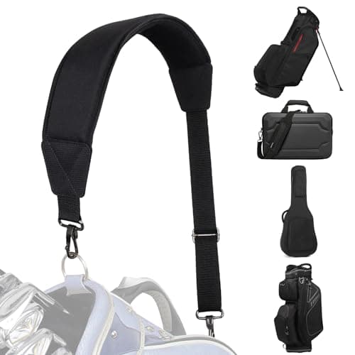 LZFAN Golf Bag Shoulder Strap, Single Padded Adjustable Universal Replacement