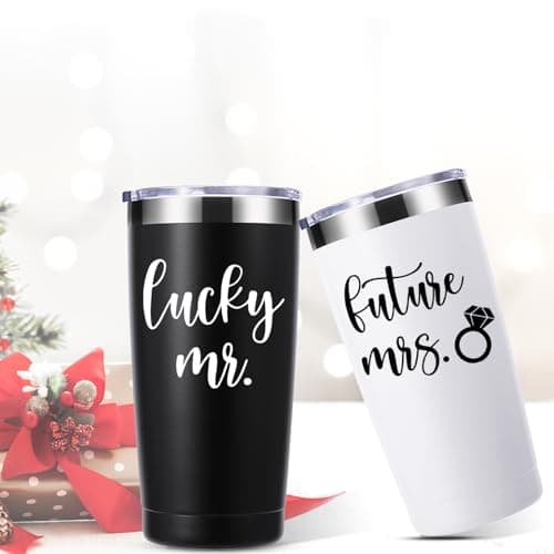 Future Mrs 20 OZ Tumbler Wedding Gifts for Couples Bride Groom.