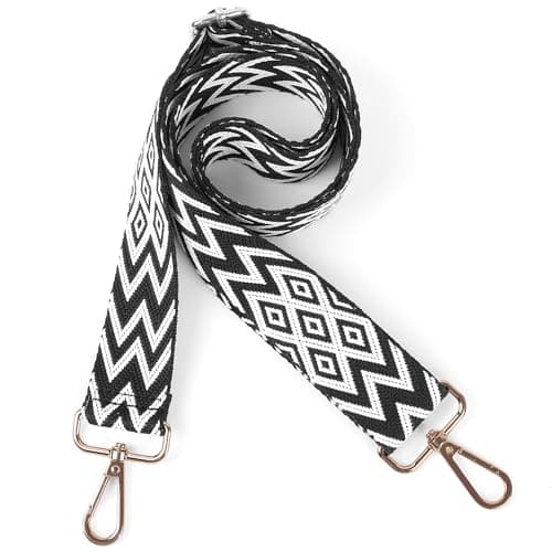 Women's Handbag Shoulder Strap - Wide 3.8cm Crossbody Bag Replacement — Win-black