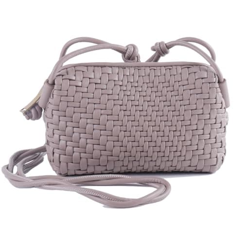 Dabdays Trendy Vegan Leather Crossbody Bag for Women — Gray