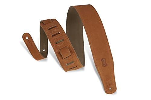 Levy's Simply Suede Series Black Guitar Strap MS26-BLK — Copper