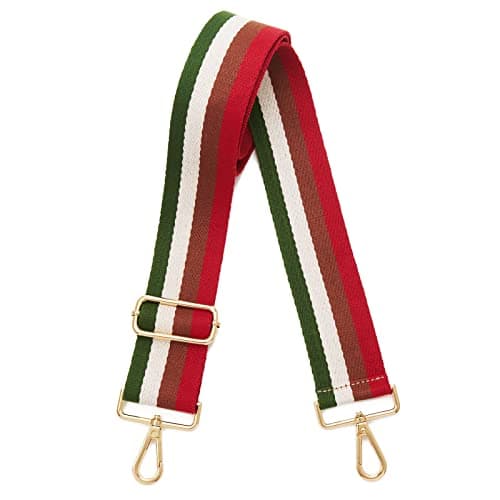 DOAPMLL Adjustable Gold Hardware Canvas Shoulder Strap for Women's Crossbody Purse — Stripecolor05