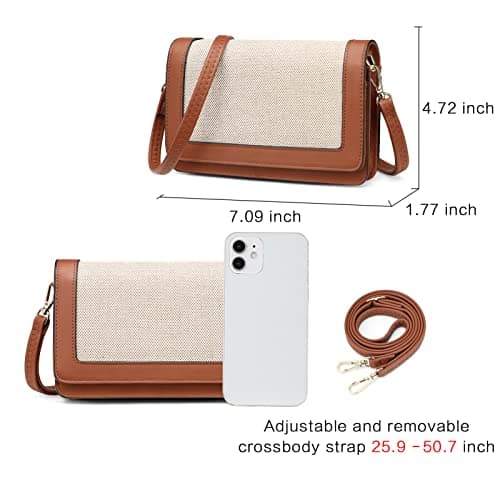 BROMEN Women's Crossbody Bag: Small Cell Phone Wristlet Wallet Clutch