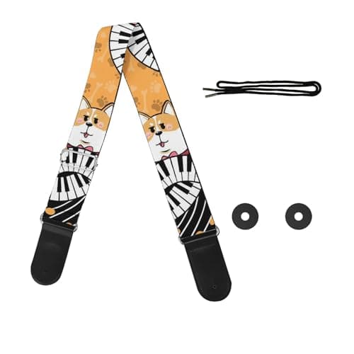 GLENLCWE Colorful Sea Turtle Guitar Strap for Acoustic, Electric & Bass — Corgi Music Piano
