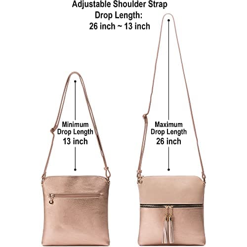 Solene Women's Lightweight Tassel Crossbody Purse, Perfect Daily and Travel Bag