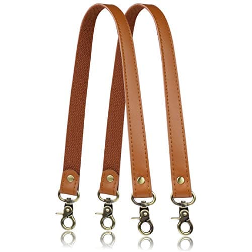 A Allzedream Genuine Leather Handbag Shoulder Strap & Replacement Purse 2 Pack — Camel