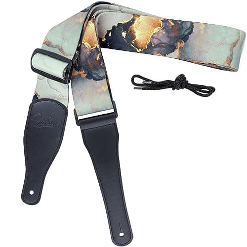 Black and White Checkered Durable Nylon Guitar Strap — Galaxy