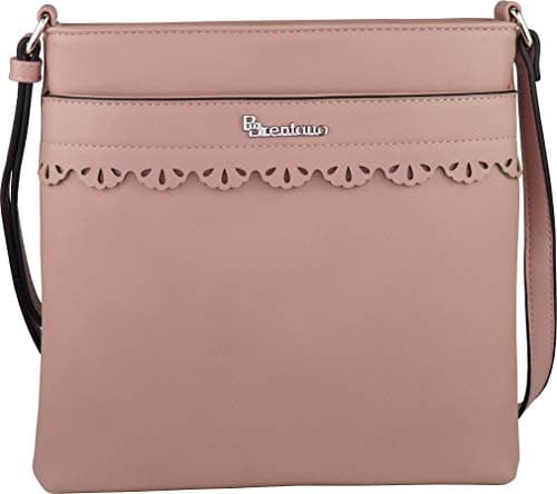B BRENTANO Vegan Leather Medium Crossbody Purse — Blush - S