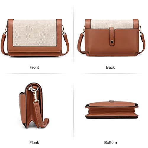 BROMEN Women's Crossbody Bag: Small Cell Phone Wristlet Wallet Clutch