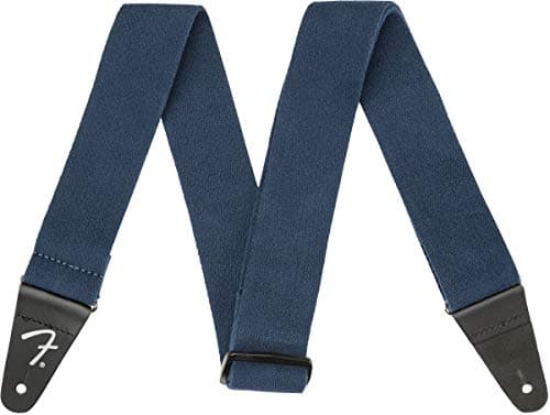 Fender SuperSoft 2in Black Guitar Strap — Blue