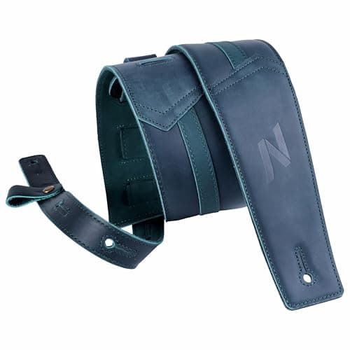 Nefelibata 3 Guitar Strap with Foam Padding and Cable Storage Loop — Blackish Green