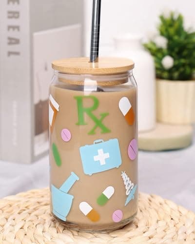 Future Mrs Glass Coffee Cup 16 Oz with Lid and Straw - Bridal Shower Gift - Engagement Gifts for Women - Bachelorette Bride Gifts — Pharmacist