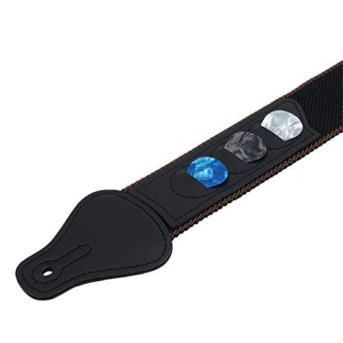 Tifanso Electric/Acoustic Guitar Strap with 3 Pick Holders