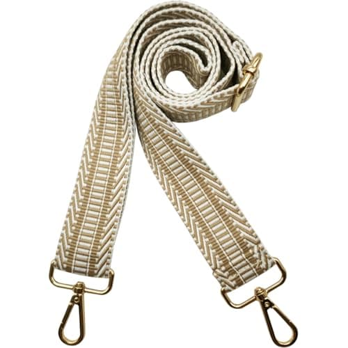 Women's Handbag Shoulder Strap - Wide 3.8cm Crossbody Bag Replacement — Ladder-beige