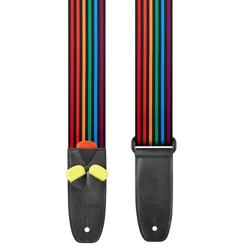 Amumu Acoustic Electric & Bass Guitar Strap with Print - DO NOT CROSS POLICE LINE — 4#