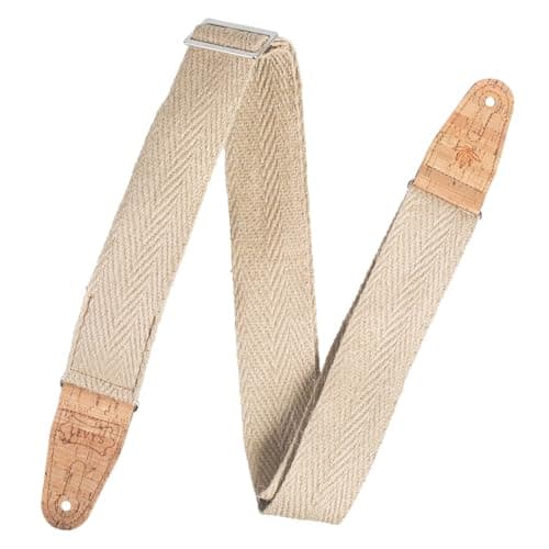 Levy's Natural 2" Wide Hemp Webbing Guitar Strap (MH8P-NAT)