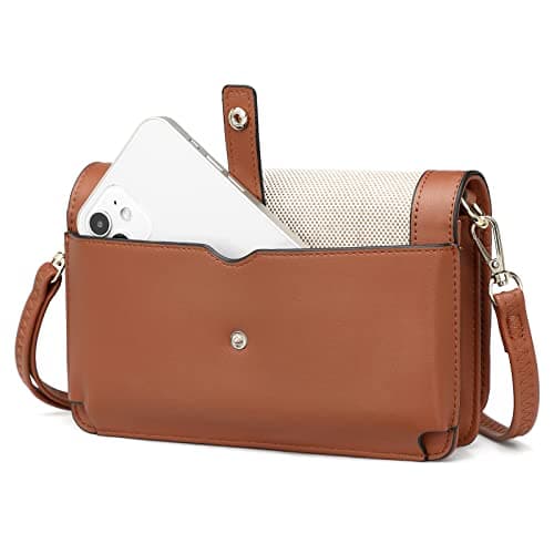 BROMEN Women's Crossbody Bag: Small Cell Phone Wristlet Wallet Clutch