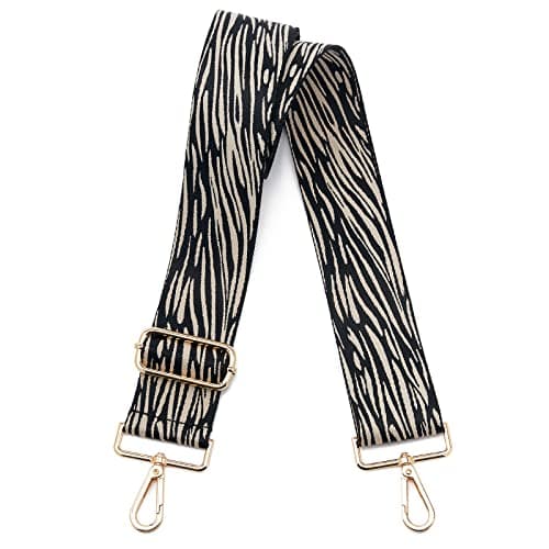 DOAPMLL Adjustable Gold Hardware Canvas Shoulder Strap for Women's Crossbody Purse — Zebra6