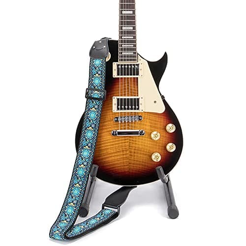 Silicone Lock Electric/Acoustic/Bass Guitar Strap with Cotton Jacquard